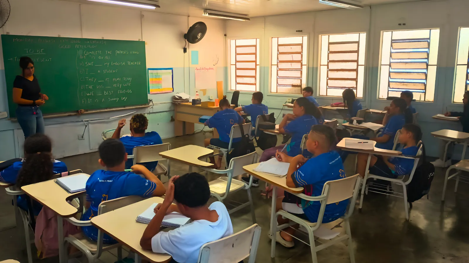 Sala de aula da Associação Olhar de Laura